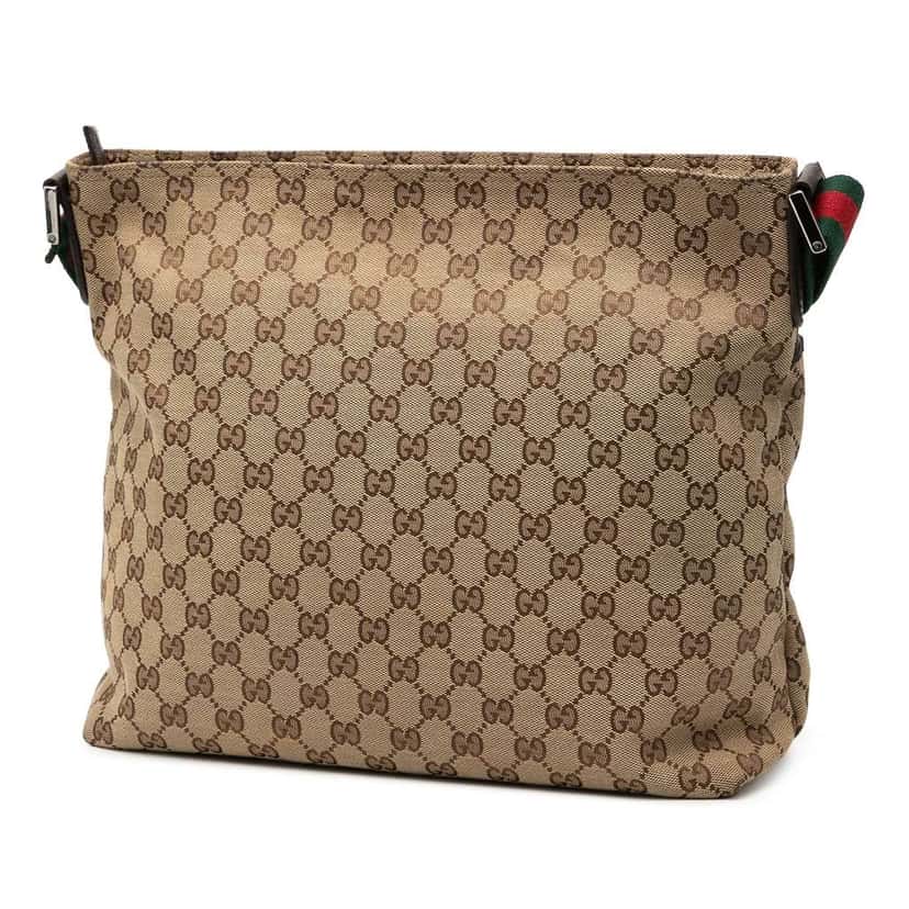 Gucci GG Canvas Web Crossbody Brown Canvas Good condition - Back View