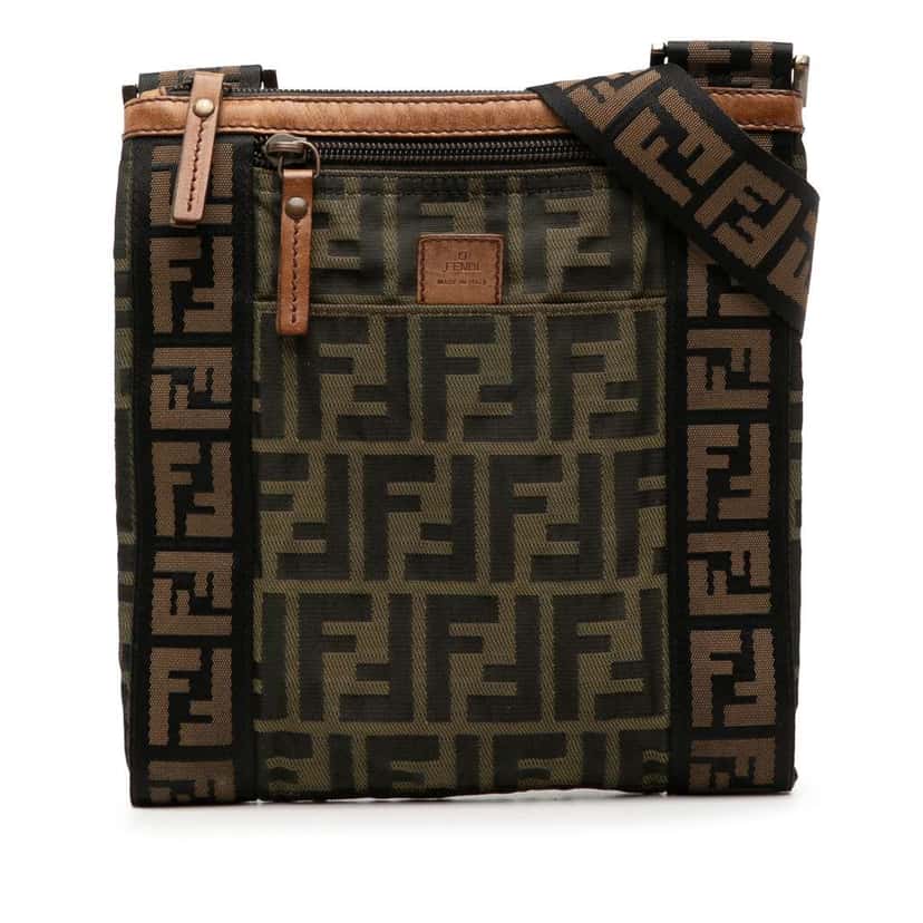 Fendi Zucca Canvas Crossbody Brown Canvas Good condition - Front View