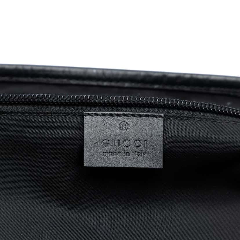 Gucci GG Supreme Messenger Bag Black Canvas Good condition - Box View