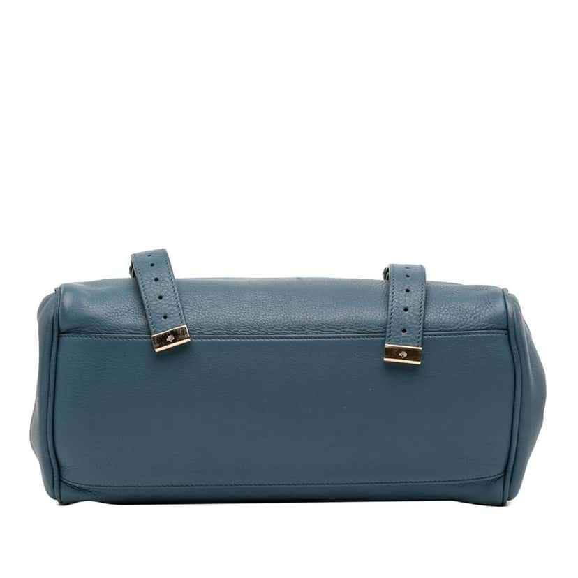 Mulberry Grained Calfskin Studded Alexa Satchel Blue Leather Good condition - Inside View