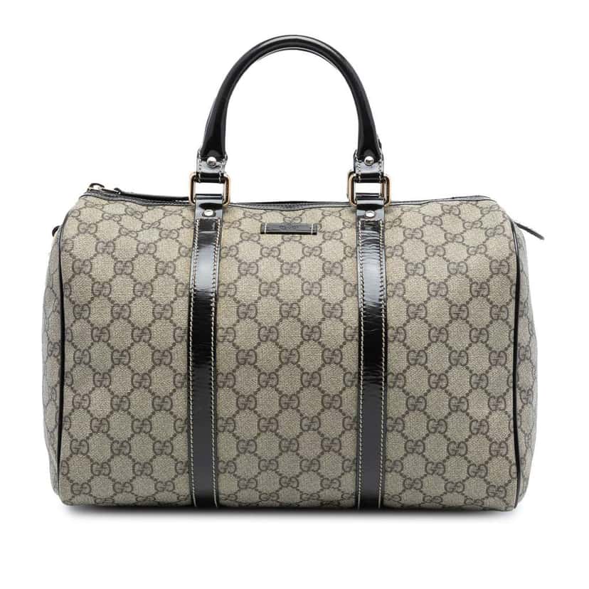 Gucci Medium GG Supreme Joy Boston Bag Brown Canvas Good condition - Front View