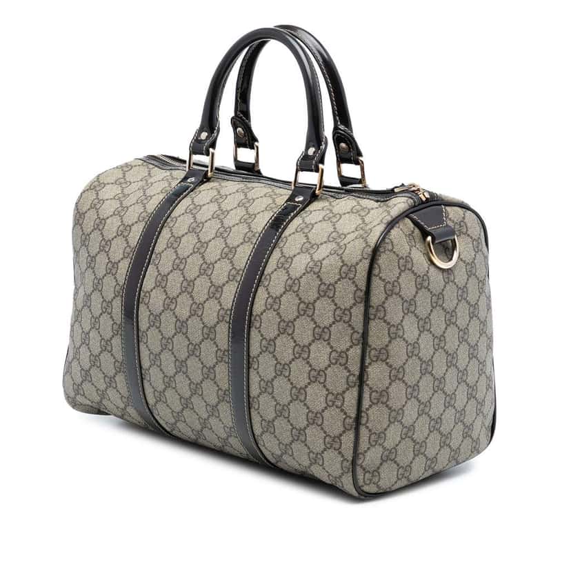 Gucci Medium GG Supreme Joy Boston Bag Brown Canvas Good condition - Back View