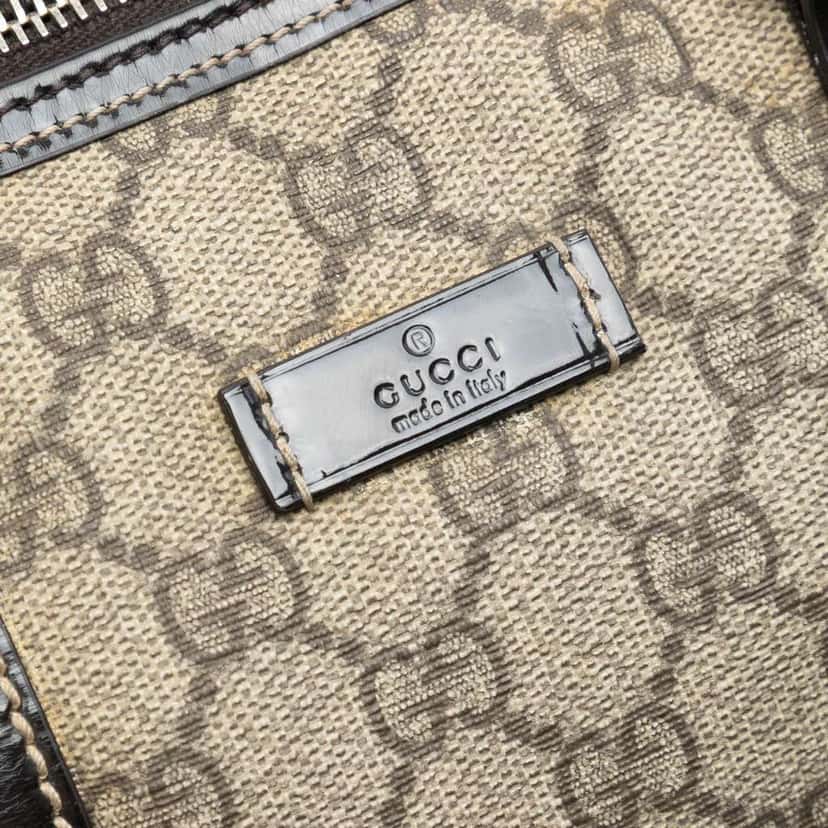 Gucci Medium GG Supreme Joy Boston Bag Brown Canvas Good condition - Box View