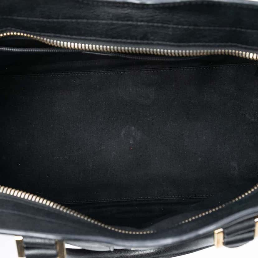 Saint Laurent Small Leather Cabas Chyc Satchel Black Leather Good condition - Model View
