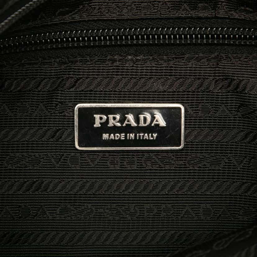 Prada Tessuto Zip Top Crossbody Black Good condition - Box View