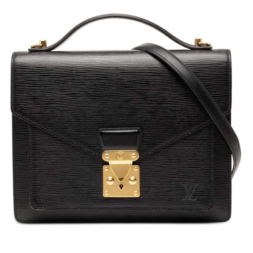 Louis Vuitton Epi Monceau 28 Black Leather Good condition - Front View