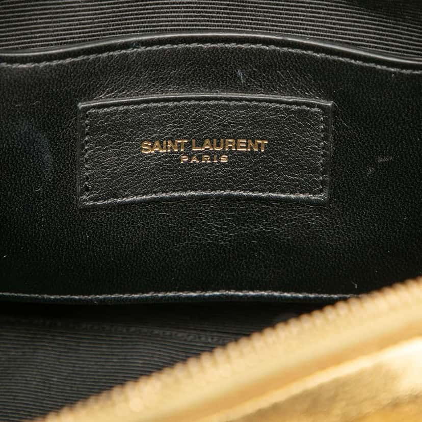 Saint Laurent Toy Metallic Leather Classic Duffle Satchel Gold Leather Very good condition - Box View