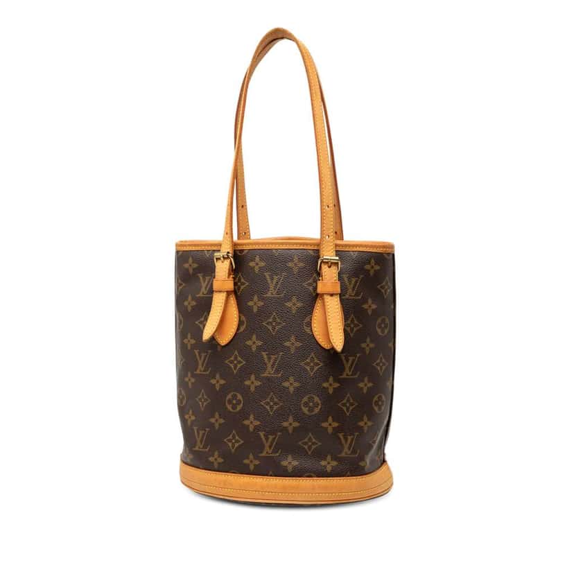 Louis Vuitton Monogram Petit Bucket Brown Good condition - Back View