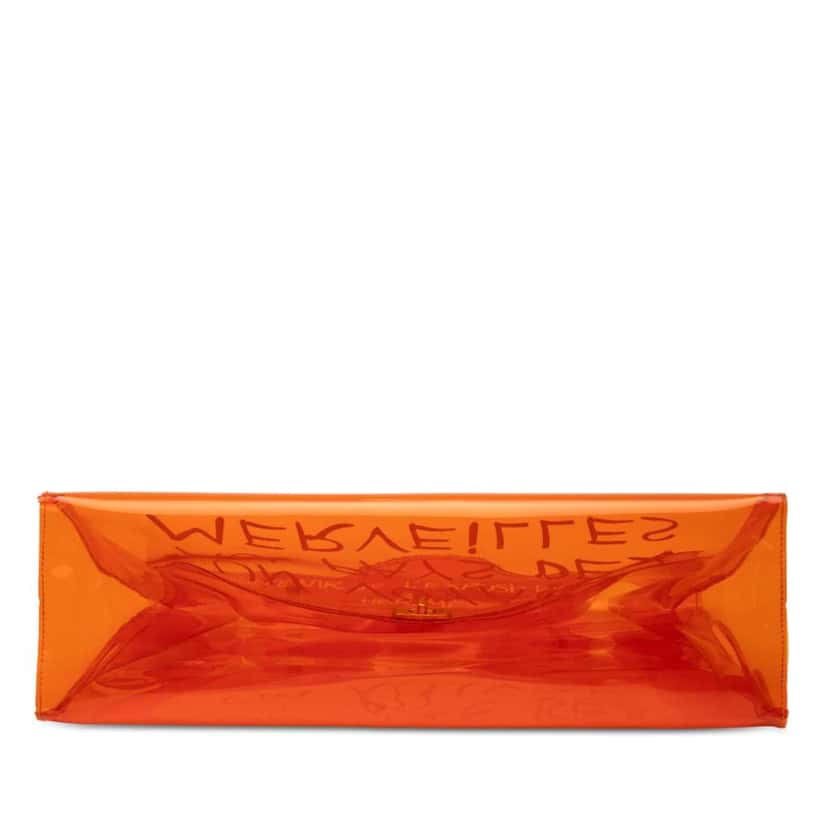 Hermès Vinyl Souvenir De L Exposition Kelly Handbag Orange Good condition - Inside View