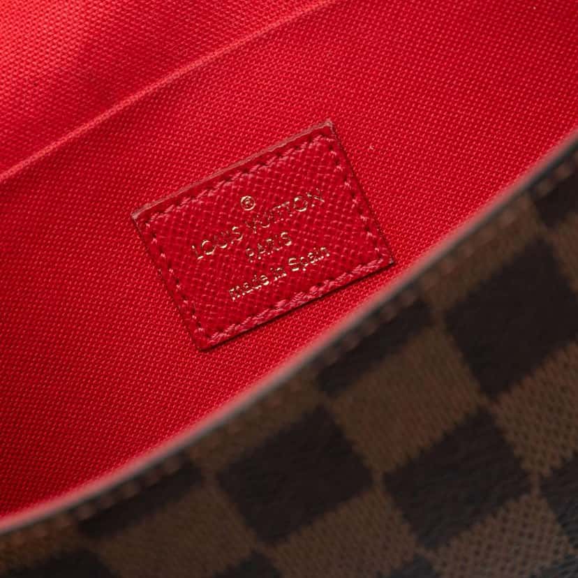 Louis Vuitton Damier Ebene Pochette Felicie Brown Very good condition - Box View