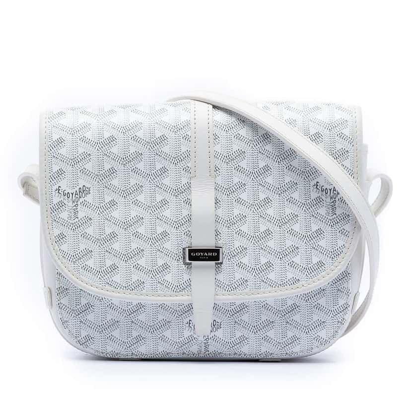 Goyard Goyardine Belvedere II PM White Canvas Good condition - Front View
