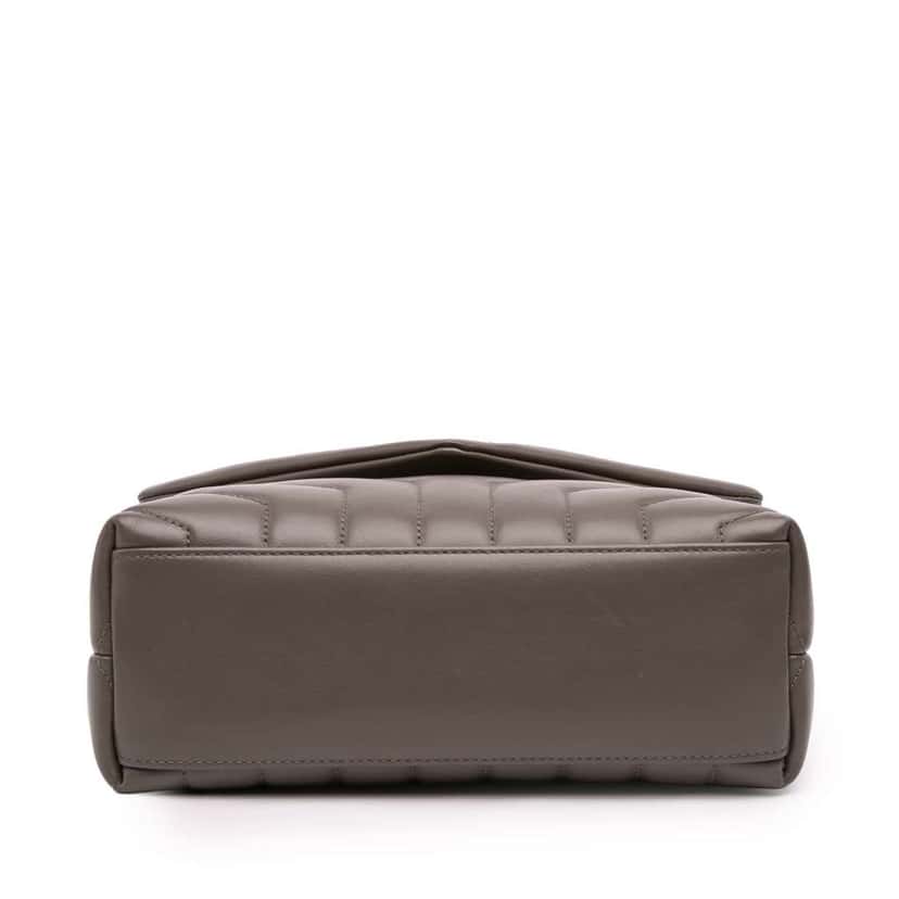 Saint Laurent Small Quilted Leather Monogram LouLou Shoulder Bag Brown Leather Good condition - Inside View