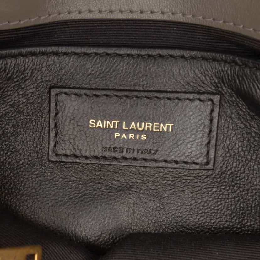 Saint Laurent Small Quilted Leather Monogram LouLou Shoulder Bag Brown Leather Good condition - Box View