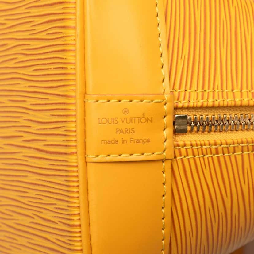 Louis Vuitton Epi Alma PM Yellow Leather Very good condition - Box View