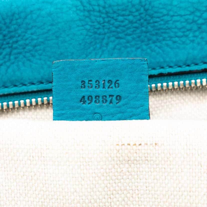 Gucci Nubuck Soho Chain Shoulder Bag Blue Leather Good condition - Box View