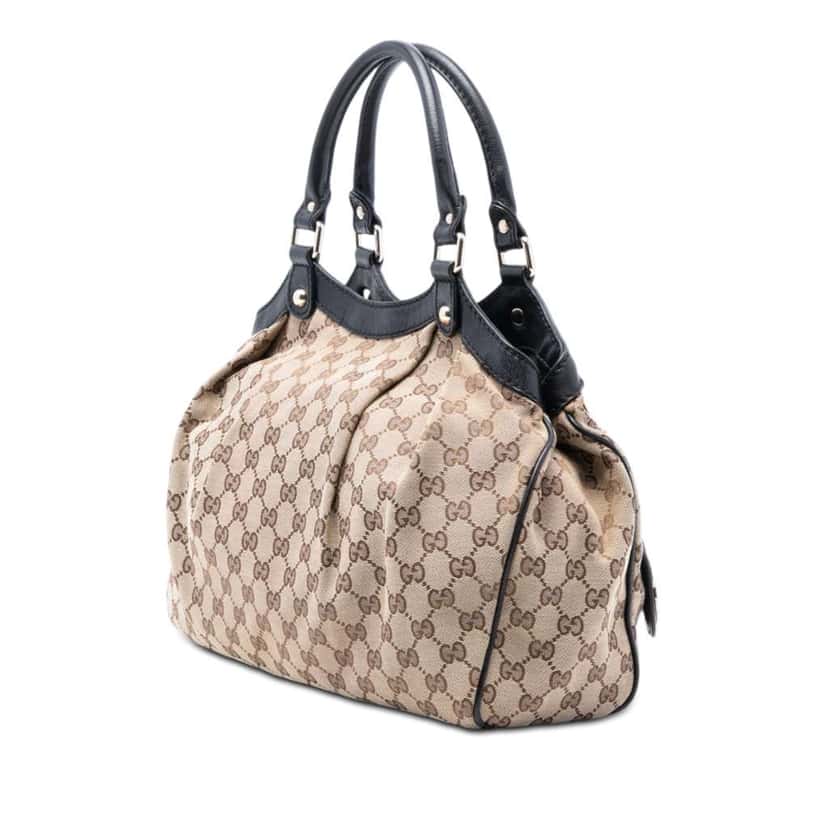 Gucci Medium GG Canvas Sukey Tote Brown Canvas Good condition - Back View