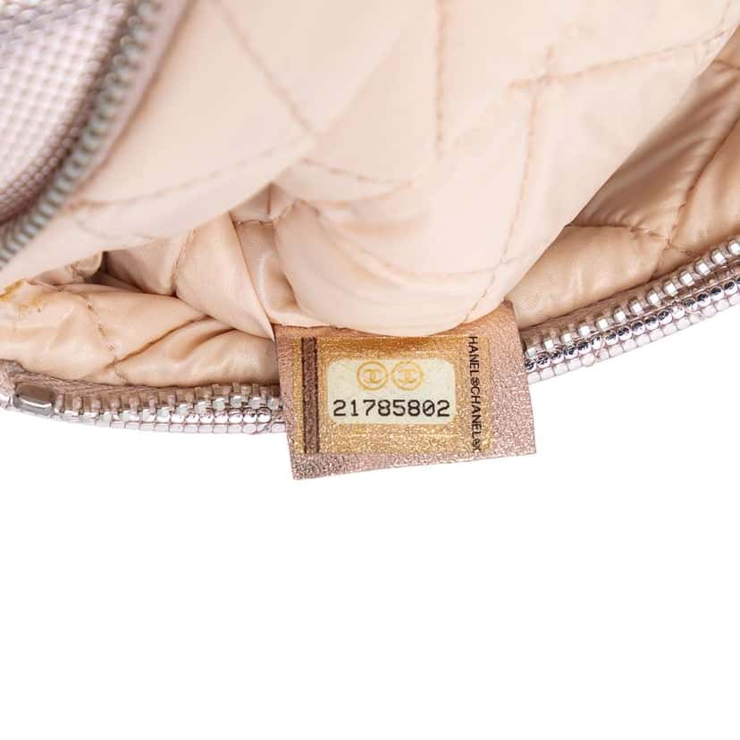 Chanel Quilted Calfskin Pixel Effect Beauty Foldover Clutch Pink Leather Very good condition - Box View