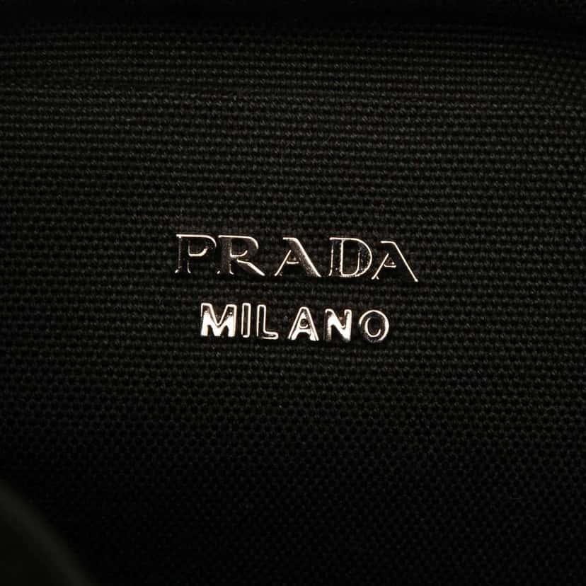 Prada Canvas Canapa Logo Bucket Bag Black Canvas Good condition - Model View