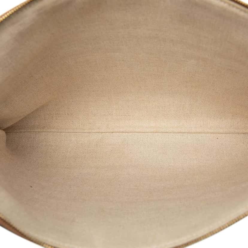 Celine Large Plein Soleil Clutch Brown Canvas Very good condition - Model View