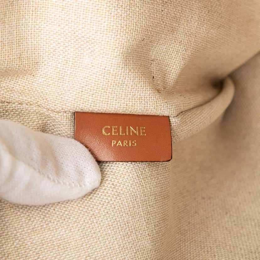 Celine Large Plein Soleil Clutch Brown Canvas Very good condition - Box View