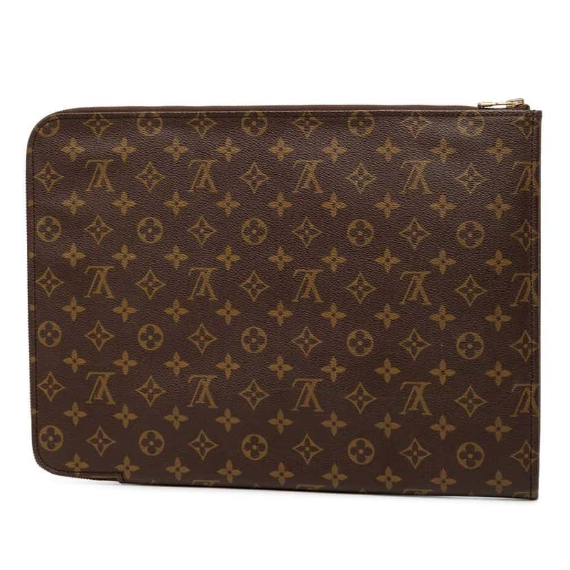 Louis Vuitton Monogram Poche Documents Portfolio Brown Good condition - Back View