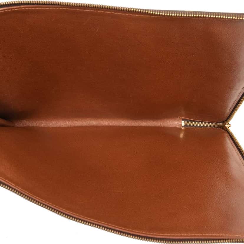 Louis Vuitton Monogram Poche Documents Portfolio Brown Good condition - Model View