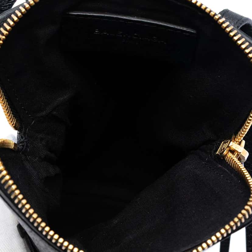 Balenciaga Lambskin Motocross Classic Phone Holder Bag Black Leather Very good condition - Model View