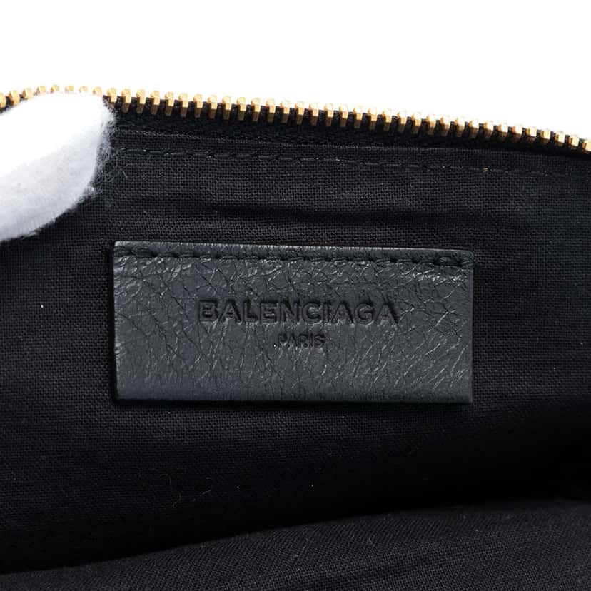 Balenciaga Lambskin Motocross Classic Phone Holder Bag Black Leather Very good condition - Box View
