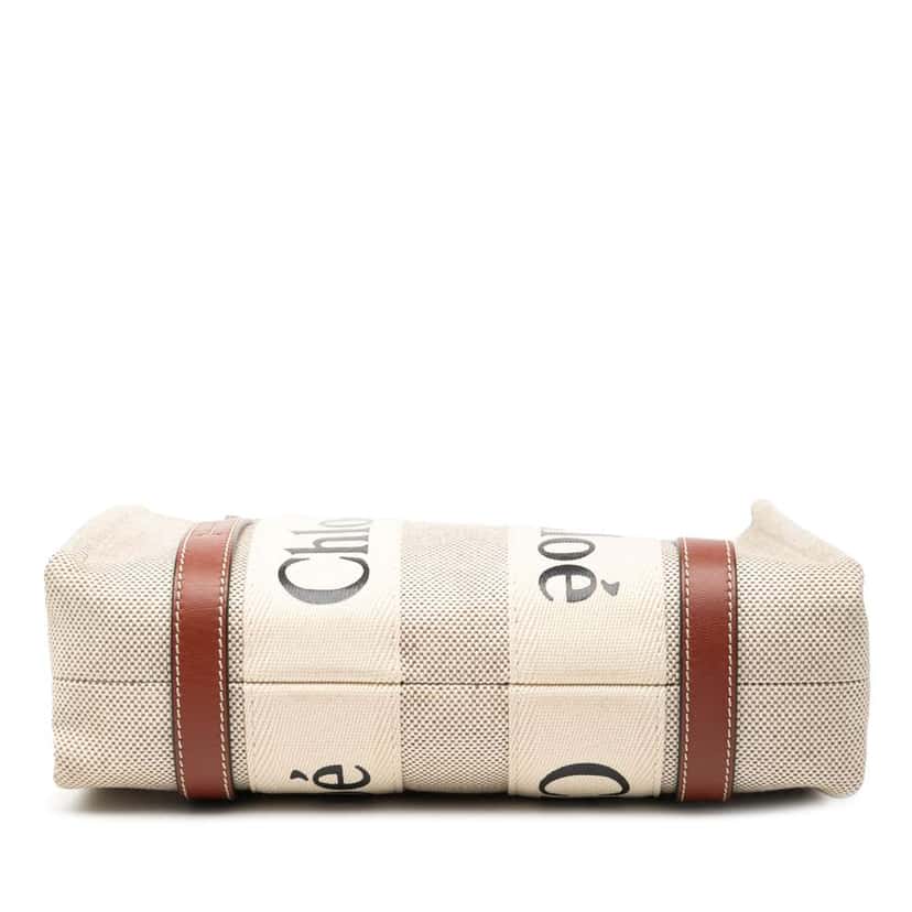 Chloé Small Canvas Woody Tote Brown Canvas Good condition - Inside View