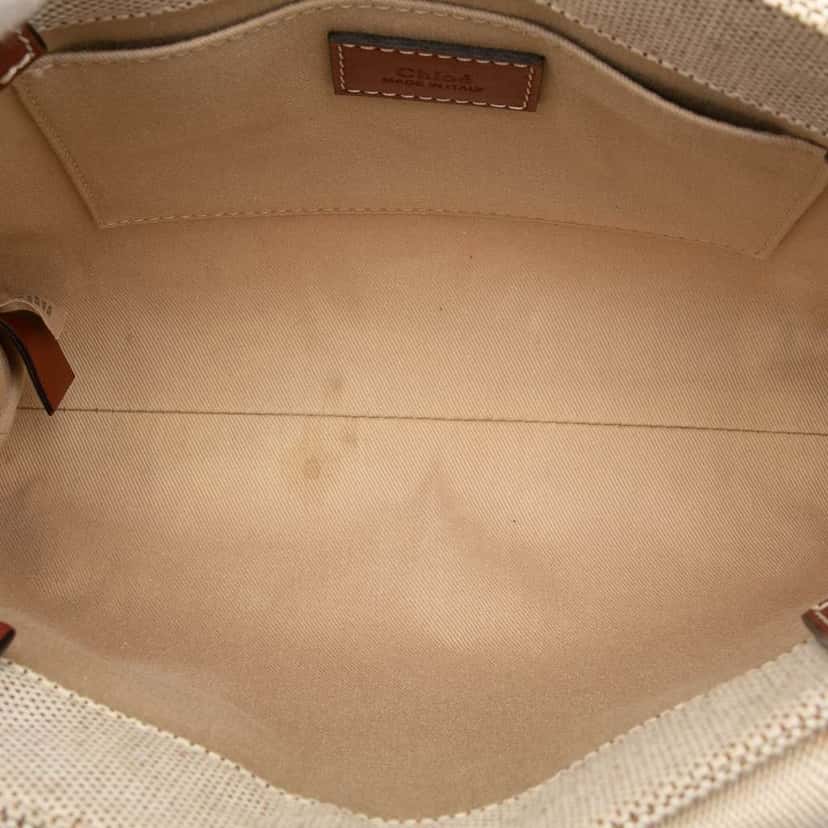 Chloé Small Canvas Woody Tote Brown Canvas Good condition - Model View