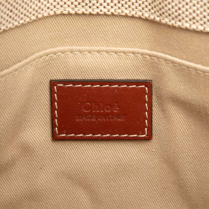 Chloé Small Canvas Woody Tote Brown Canvas Good condition - Box View