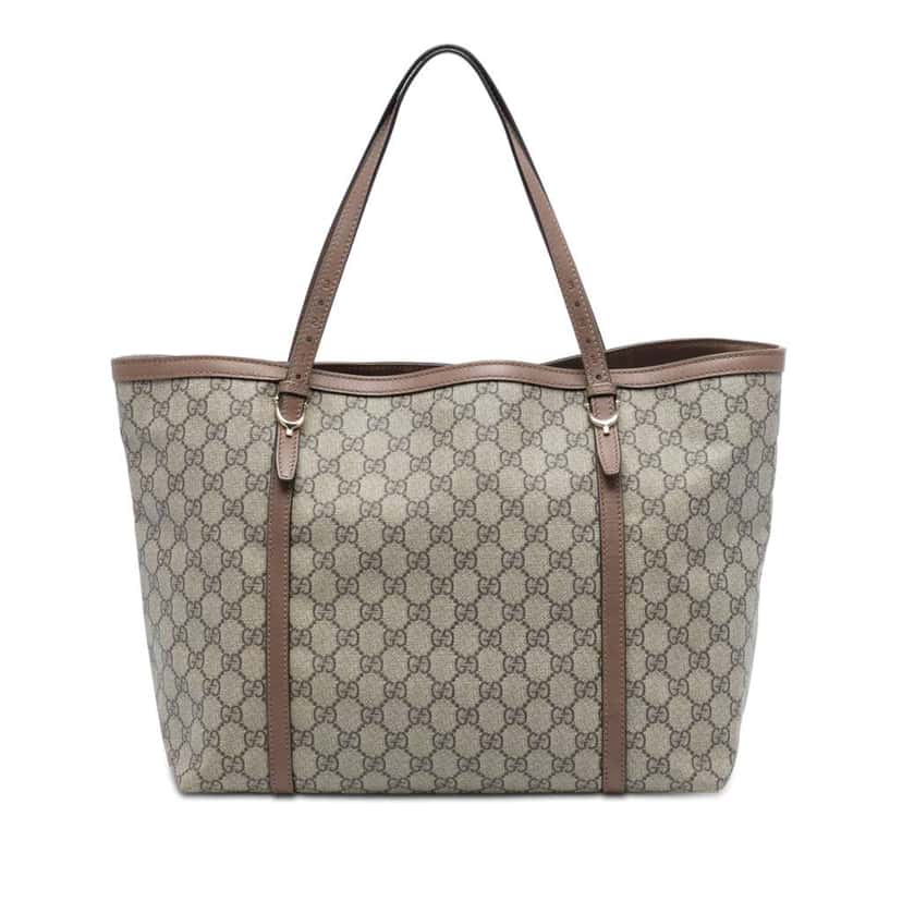 Gucci GG Supreme Nice Tote Brown Canvas Very good condition - Front View