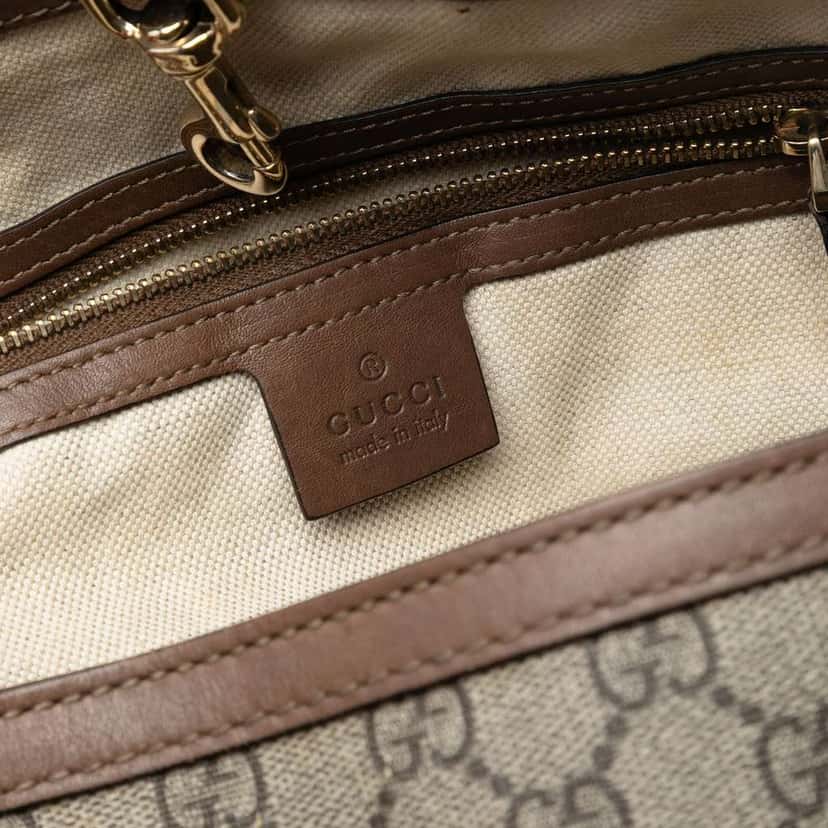 Gucci GG Supreme Nice Tote Brown Canvas Very good condition - Box View