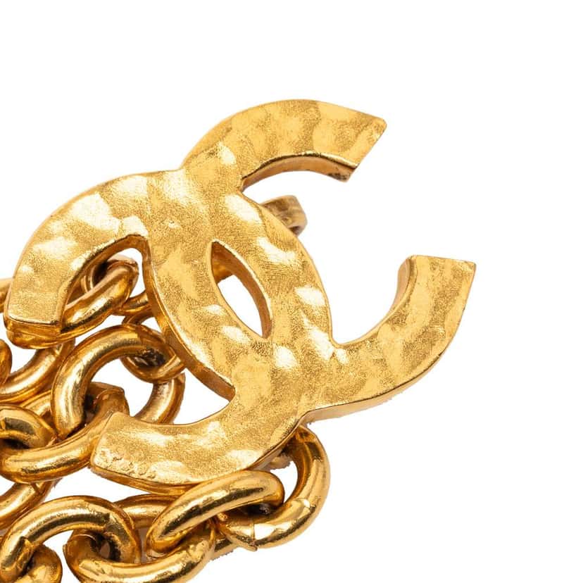 Chanel Gold Plated Triple CC Chain Belt Gold Metal Good condition - Box View