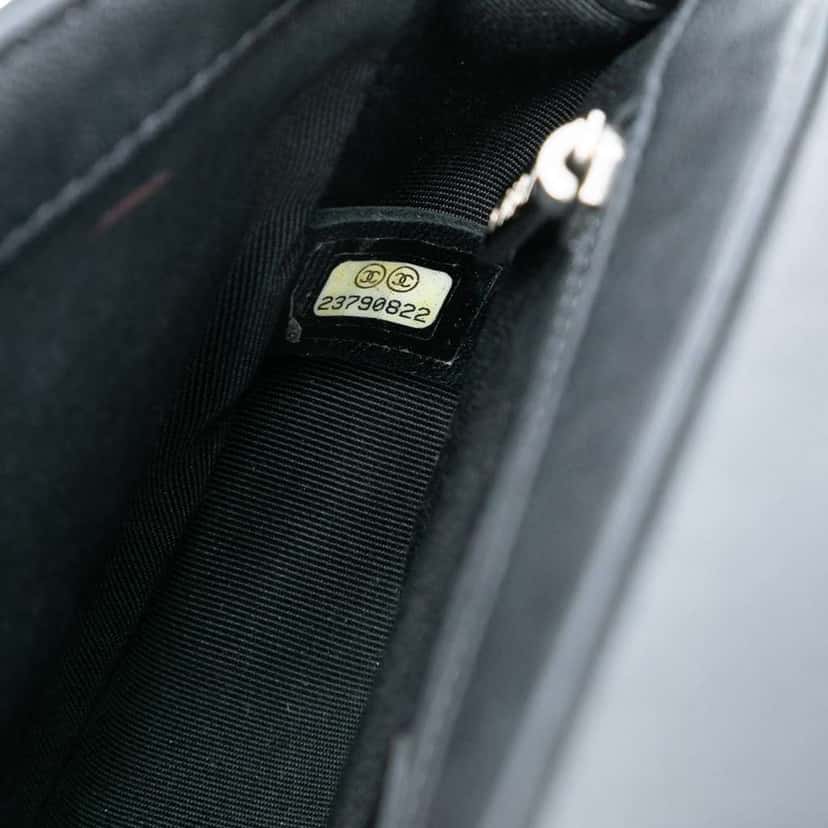 Chanel Small Lambskin Mademoiselle Flap Black Leather Good condition - Box View