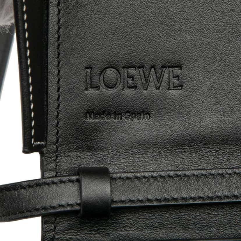 Loewe Soft Calfskin Heel Bag Black Leather Good condition - Box View
