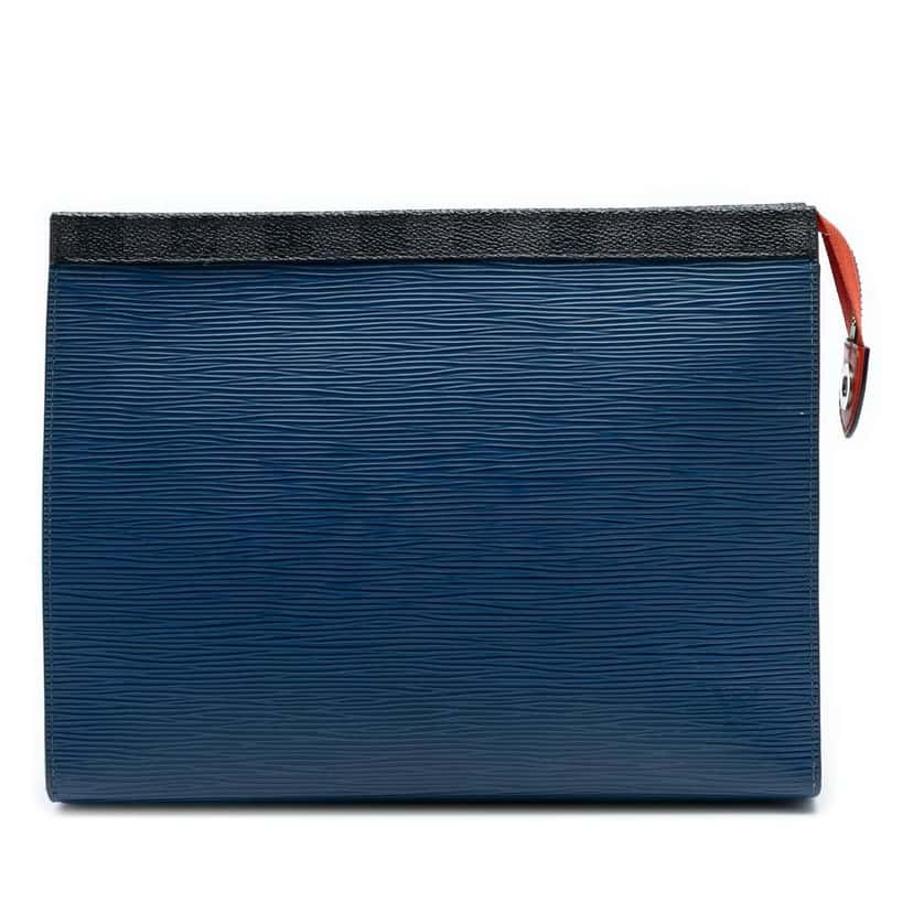 Louis Vuitton Epi Pochette Voyage MM Blue Leather Good condition - Front View
