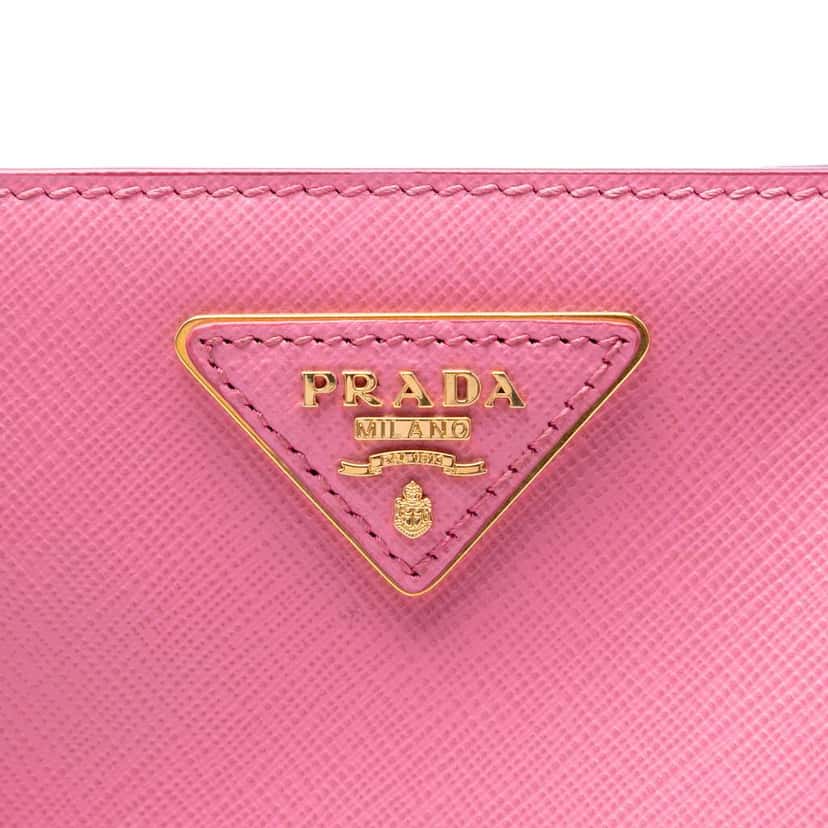 Prada Medium Saffiano Lux Galleria Satchel Pink Leather Good condition - Box View