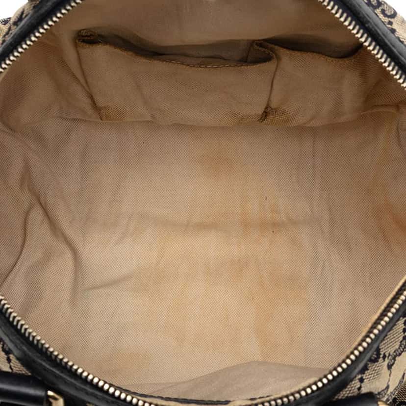 Gucci Medium GG Canvas Web Joy Boston Bag Brown Canvas Fair condition - Model View