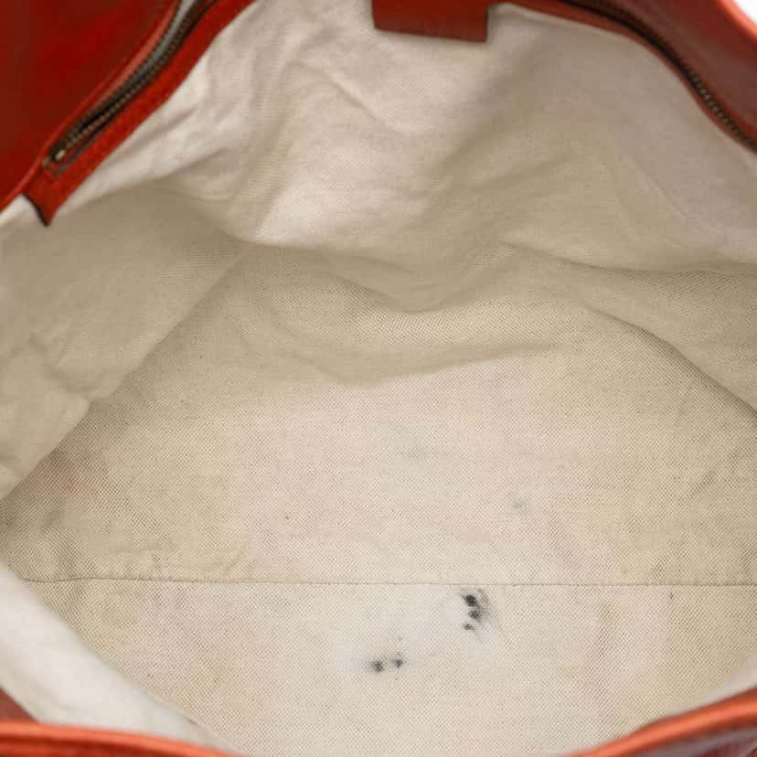 Gucci Large Leather Laidback Crafty Tote Orange Leather Very good condition - Model View