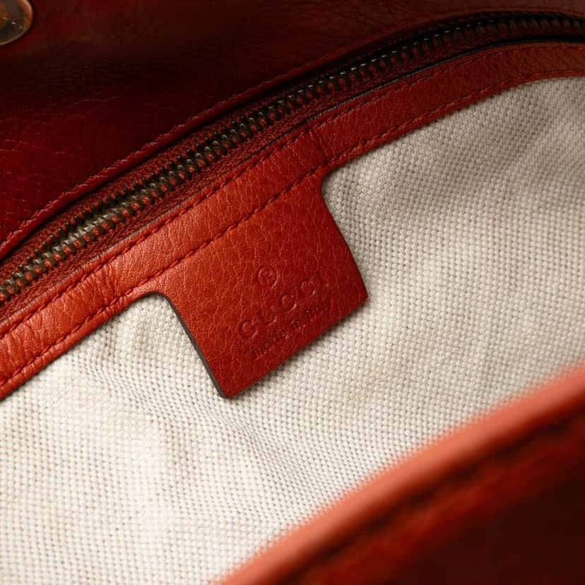 Gucci Large Leather Laidback Crafty Tote Orange Leather Very good condition - Box View