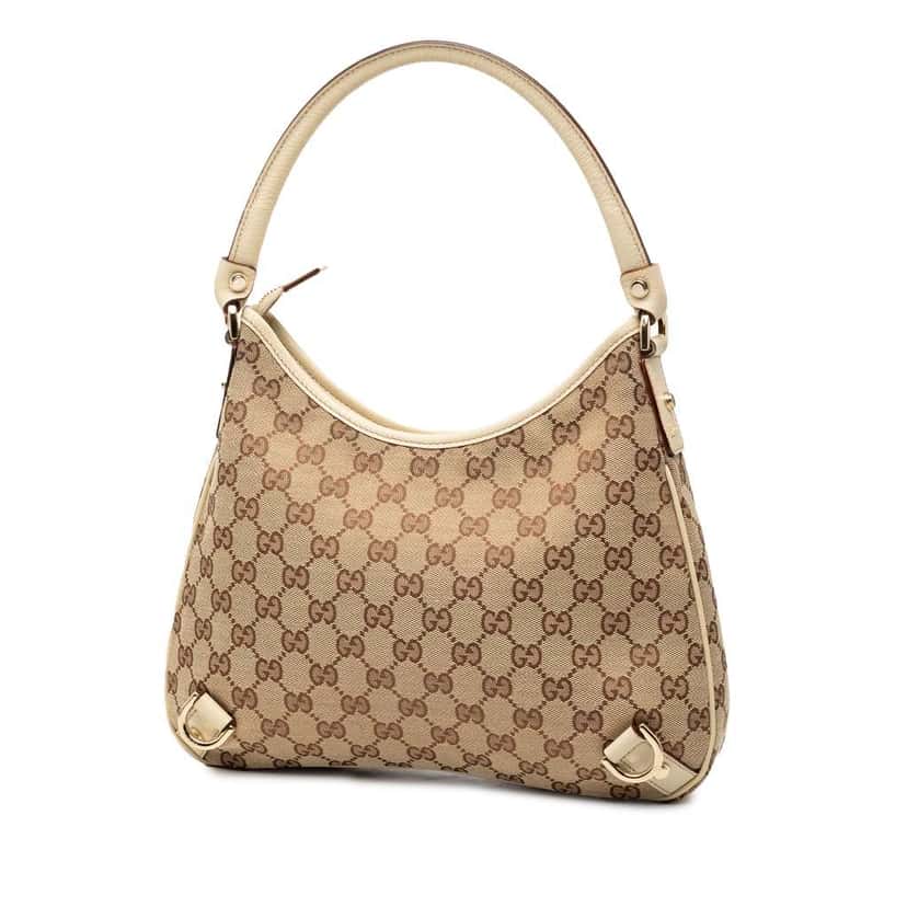 Gucci GG Canvas Abbey D Ring Shoulder Bag Brown Canvas Good condition - Back View