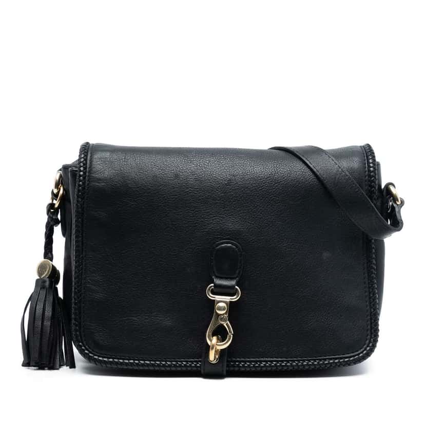Gucci Leather Marrakech Crossbody Black Leather Very good condition - Front View