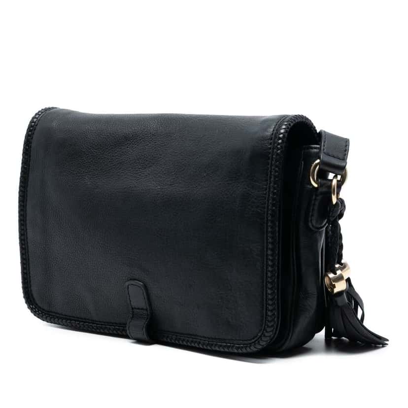 Gucci Leather Marrakech Crossbody Black Leather Very good condition - Back View