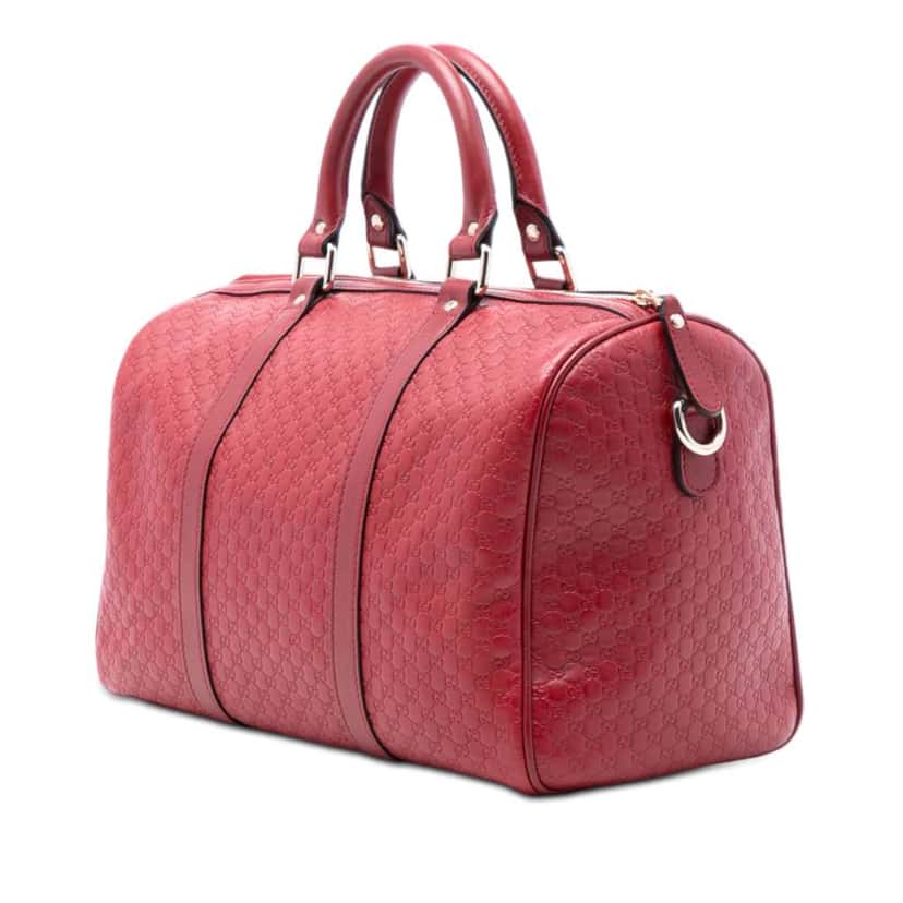 Gucci Medium Microguccissima Satchel Red Leather Good condition - Back View