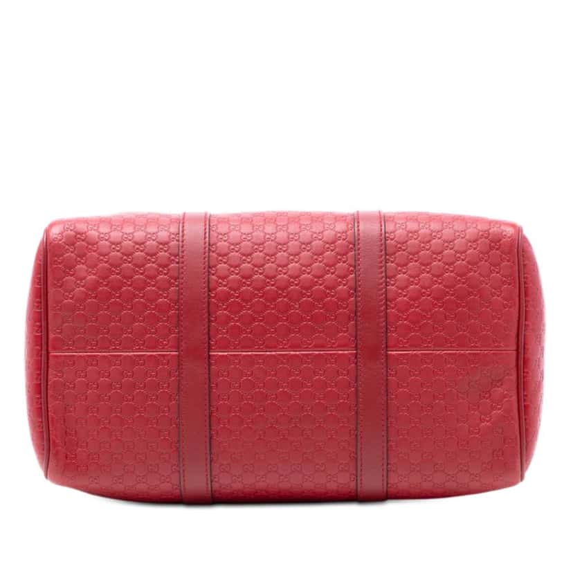 Gucci Medium Microguccissima Satchel Red Leather Good condition - Inside View