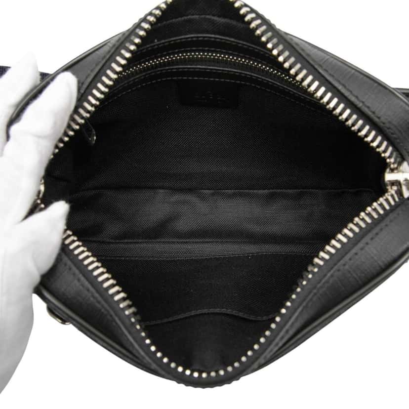 Gucci GG Supreme Web Belt Bag Black Canvas Good condition - Model View