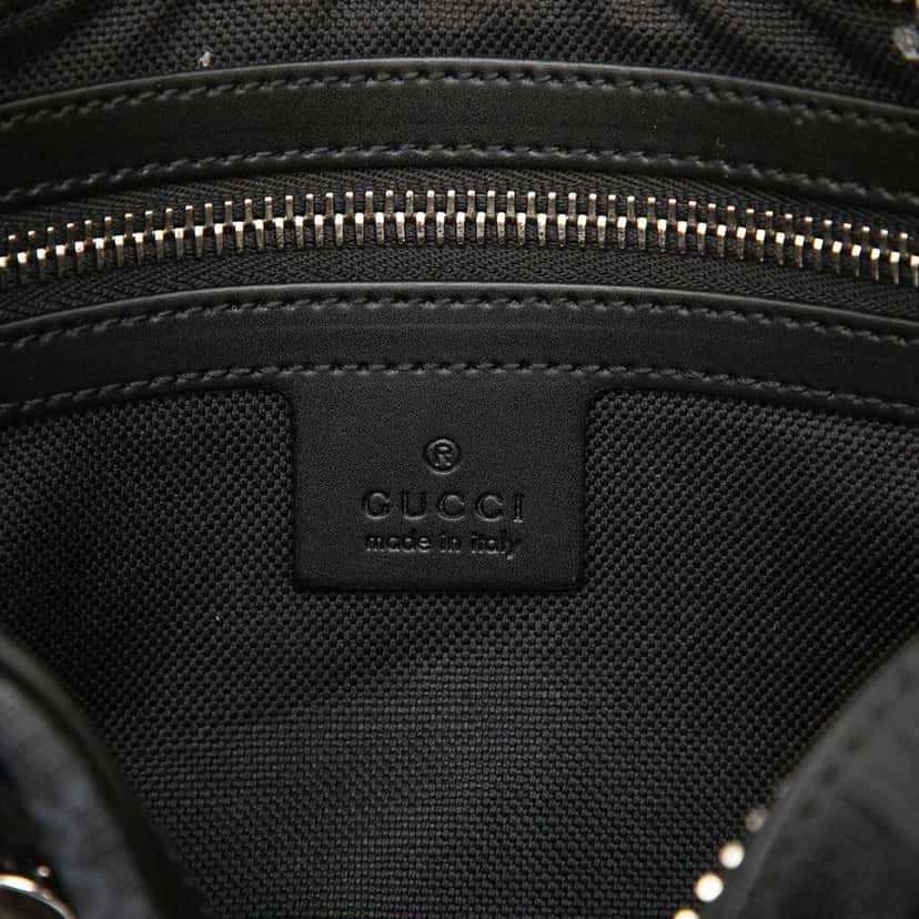 Gucci GG Supreme Web Belt Bag Black Canvas Good condition - Box View