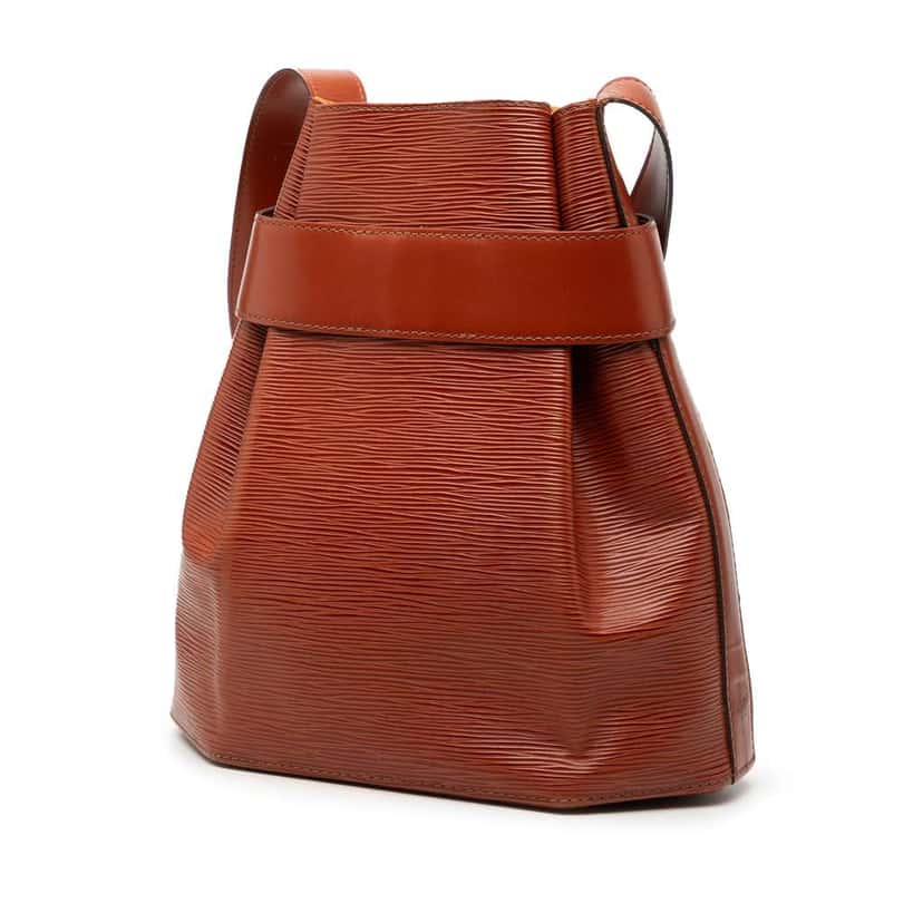 Louis Vuitton Epi Sac D Epaule PM Brown Leather Good condition - Back View