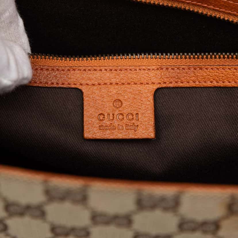 Gucci GG Canvas Nailhead Handbag Brown Canvas Good condition - Box View
